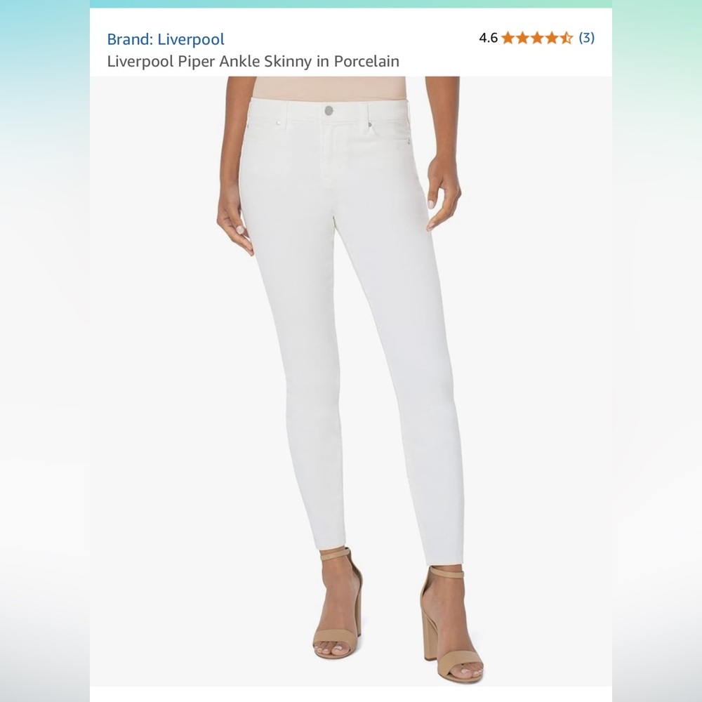 Liverpool Piper Ankle Skinny in White